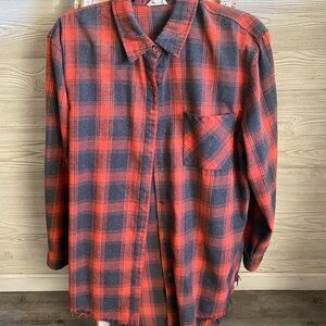Red and Black Plaid Men's Shirt
